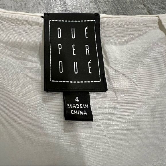 Due Per Due silk Blend Ivory Gondola Boat Print Ribbon A line Peasant Skirt 4 S - Picture 10 of 11